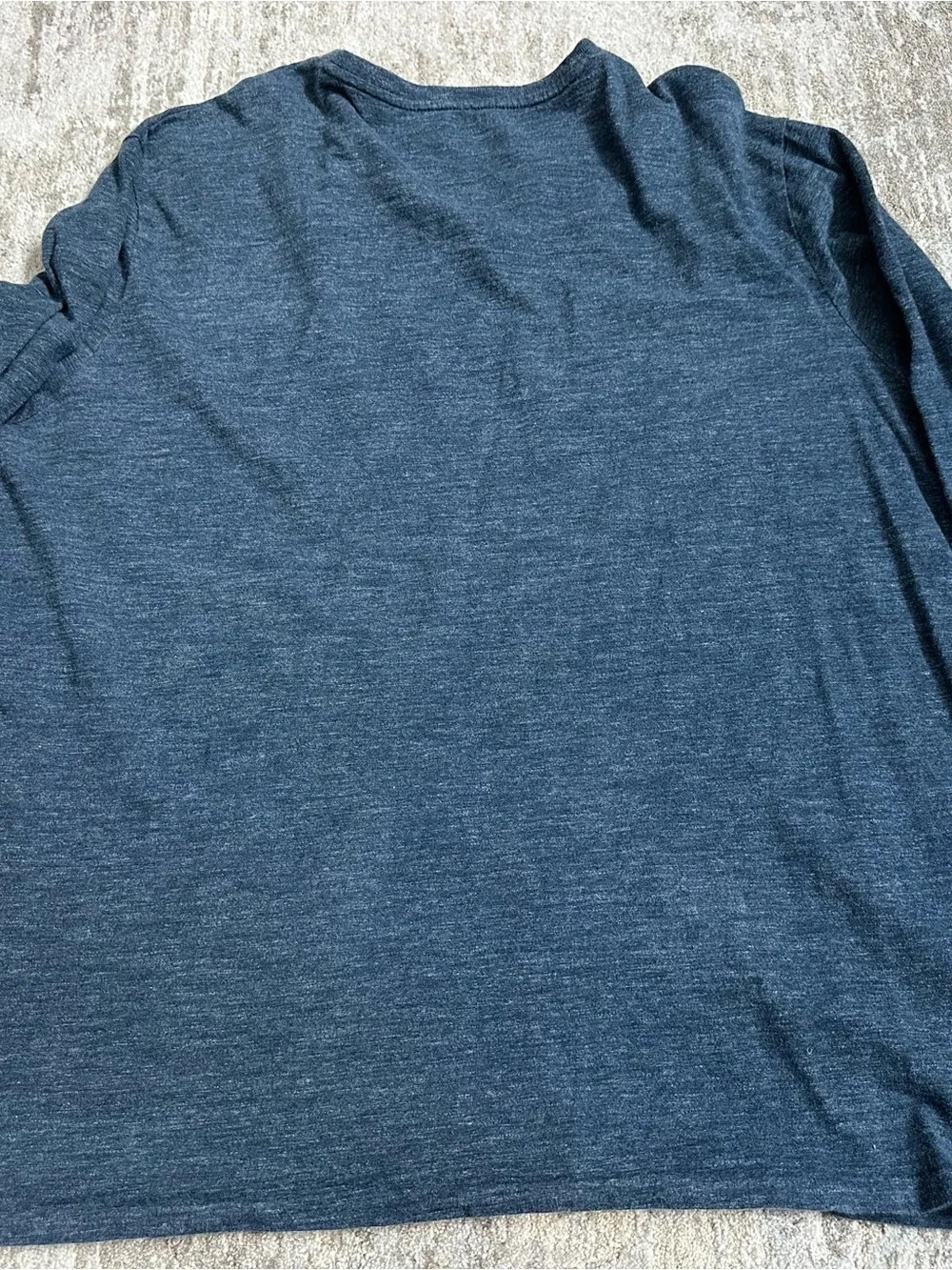 Polo by Ralph Lauren Heathered Navy V-Neck Tee with Yellow Logo